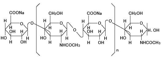 ヒアルロン酸ナトリウムの構造式