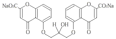 クロモグリク酸ナトリウムの構造式