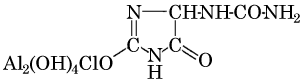 アルミニウム・クロルヒドロキシアラントイネートの構造式