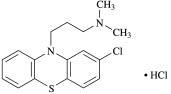 クロルプロマジン塩酸塩の構造式