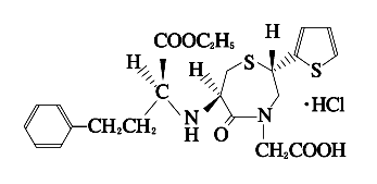 塩酸テモカプリルの構造式