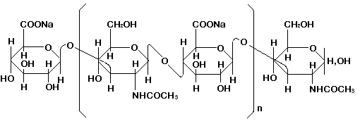 ヒアルロン酸ナトリウムの構造式