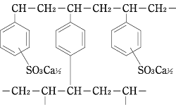塩酸ポリスチレンスルホン酸カルシウムの構造式