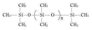 ジメチルポリシロキサンの構造式