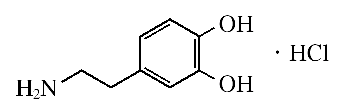 塩酸ドパミンの構造式