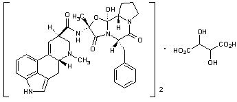 酒石酸エルゴタミンの構造式