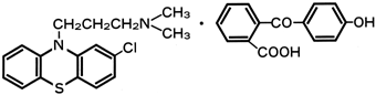 ヒベンズ酸クロルプロマジンの構造式