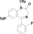 フルニトラゼパムの構造式