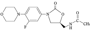 リネゾリドの構造式