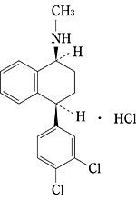 塩酸セルトラリンの構造式