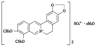 硫酸ベルベリンの構造式